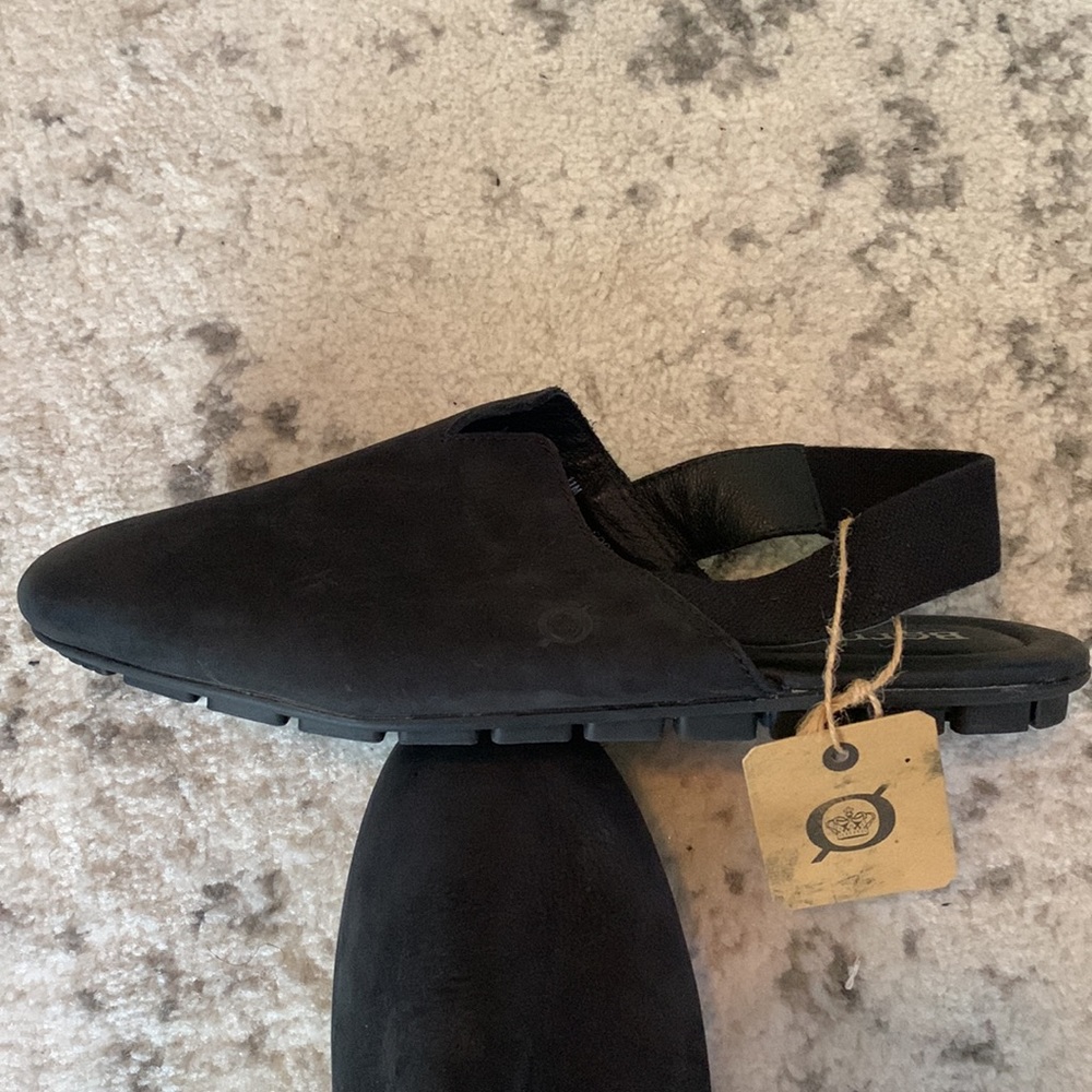 BORN open back black flats size 11M